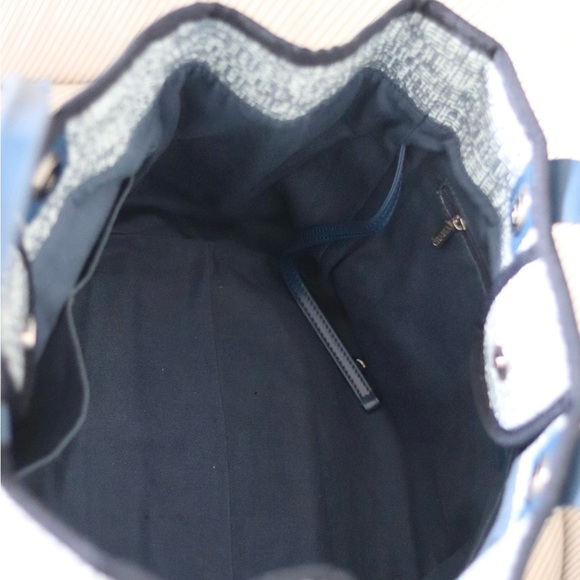 CHANEL Woven Straw Raffia Medium Deauville Tote Blue - Picture 9 of 11